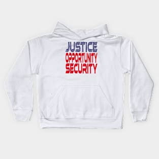 #OurPatriotism: Justice, Opportunity, Security by André Robinson Kids Hoodie